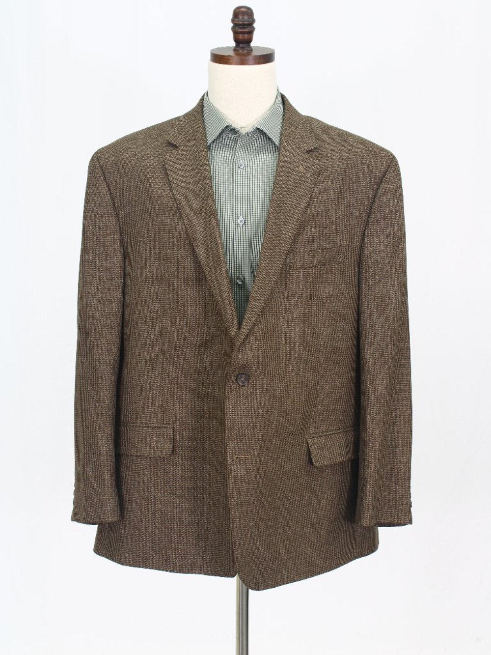 IZOD 52R Brown Blazer Sport Coat Jacket 2-Button Houndstooth W710